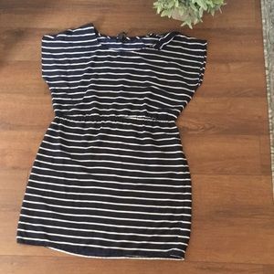 Navy and white casual dress